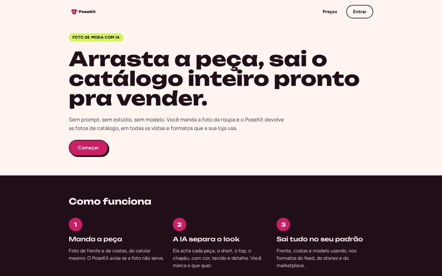 Página inicial do PoseKit